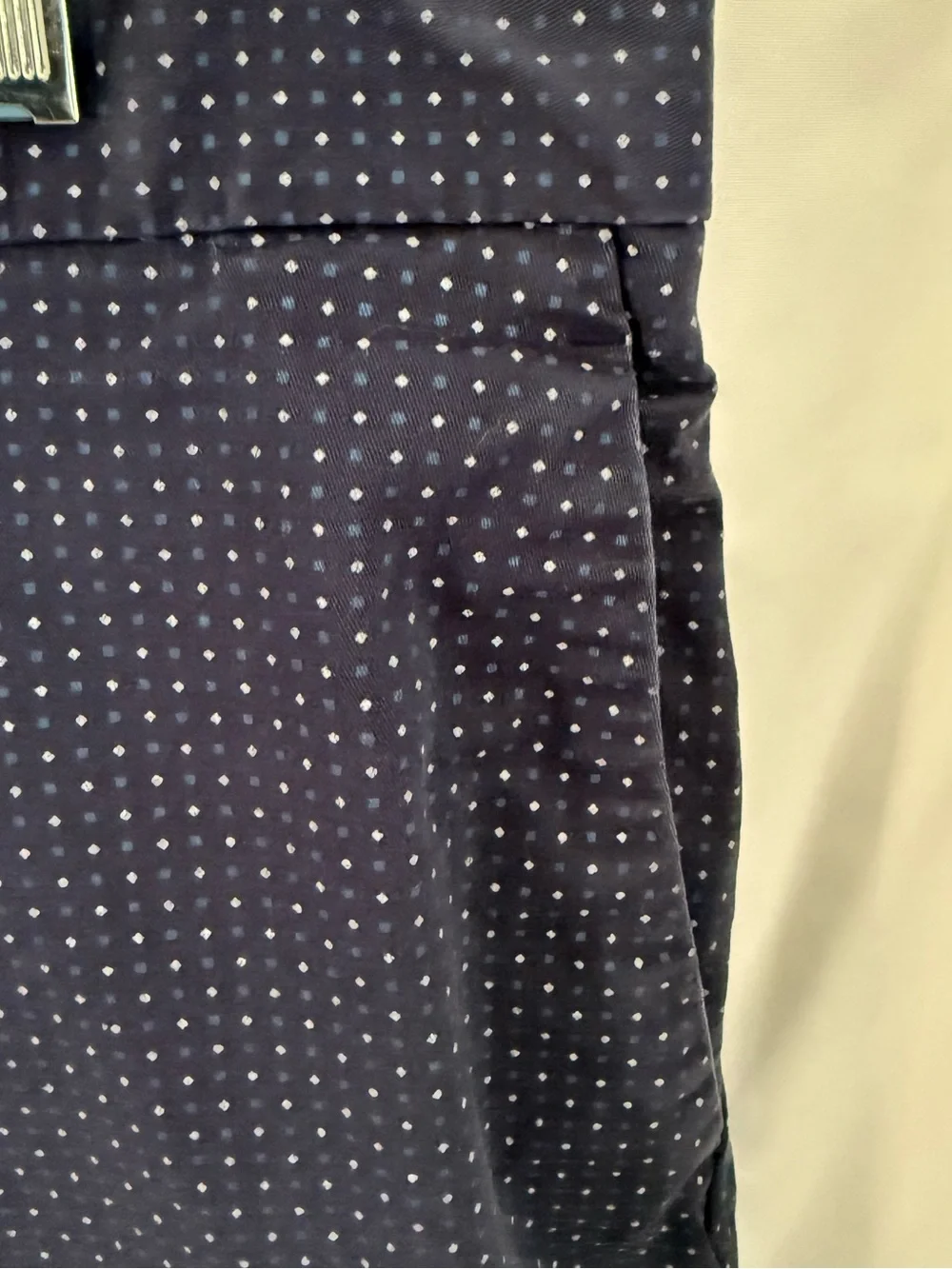 Michael Kors Navy Microdot Flat Front Shorts Golf Resort Country Club